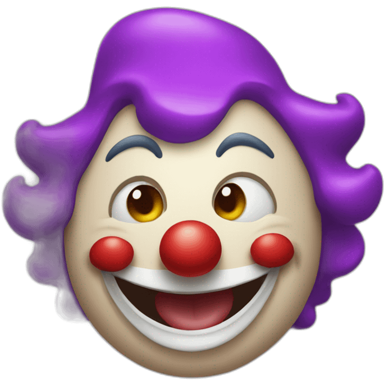 Laughing clown emoji