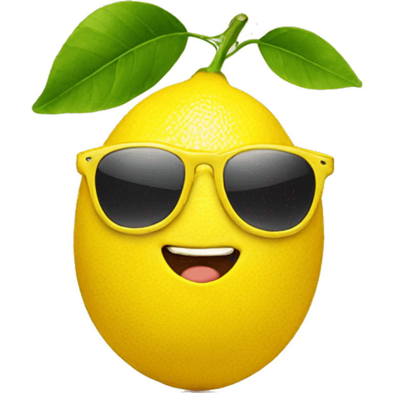 Lemon with sunglasses emoji