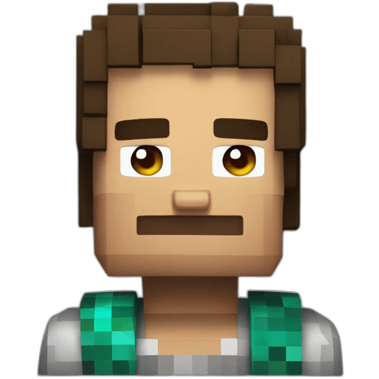 Minecraft thinking Steve emoji