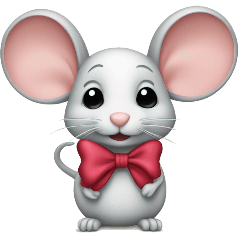 mouse with a bow emoji