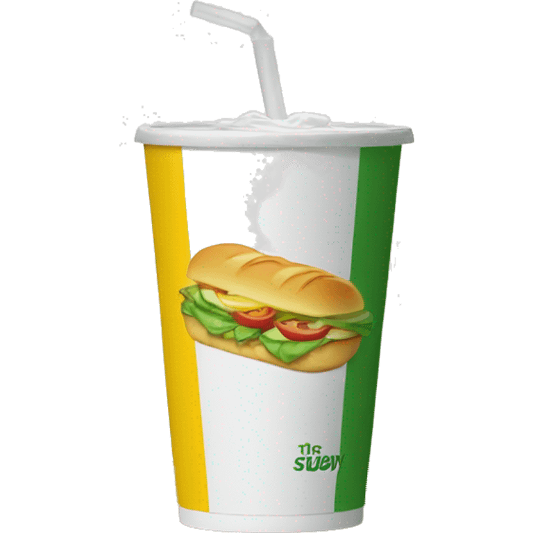 Subway juice - says “subway” on the cup emoji