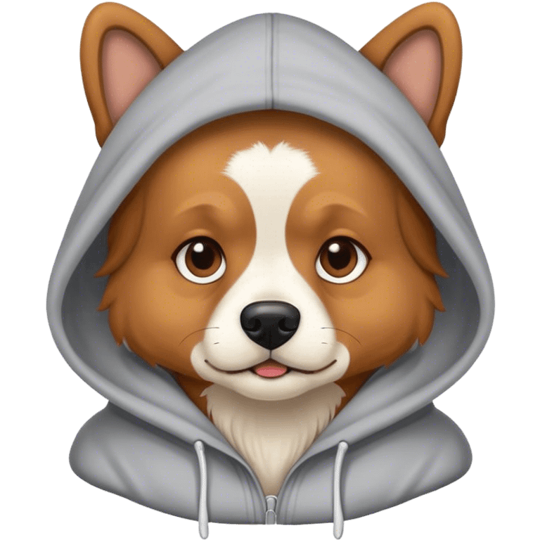 Dog wearing a hoodie  emoji