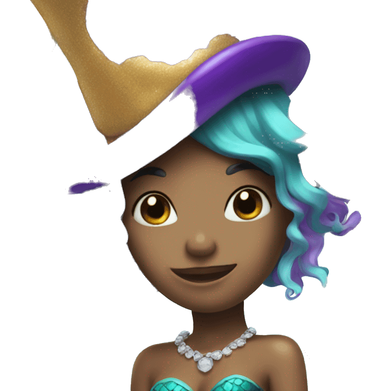 Mermaid with a top hat  emoji