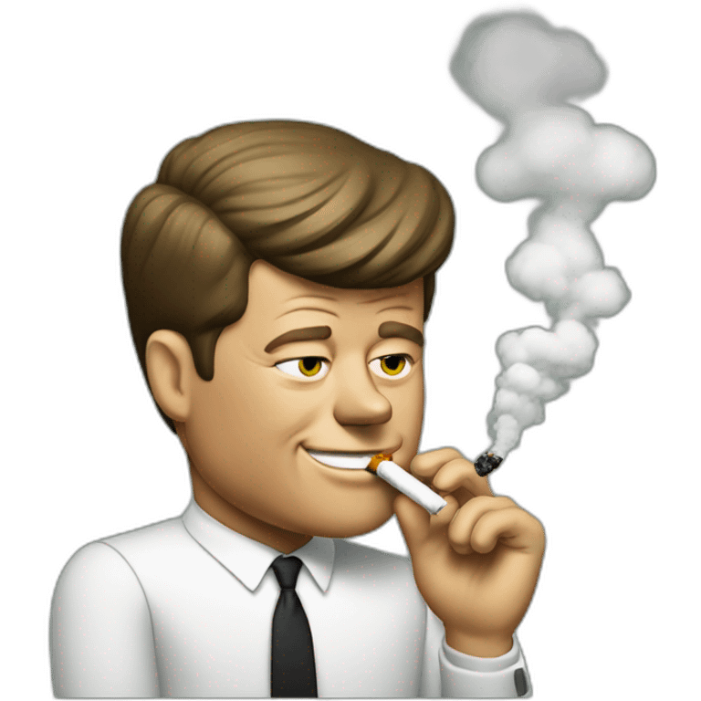 John F Kennedy smoking emoji