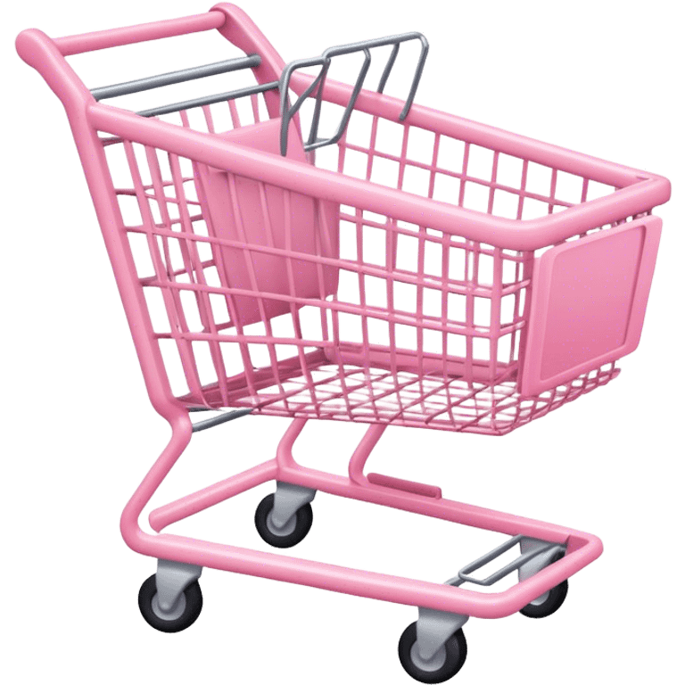 Pale pink empty shopping cart emoji