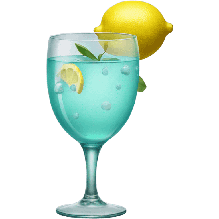 Lemon with gin glass emoji