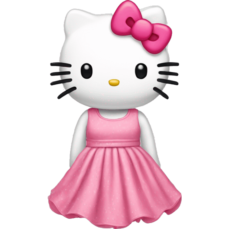 Hello kitty with a dress emoji