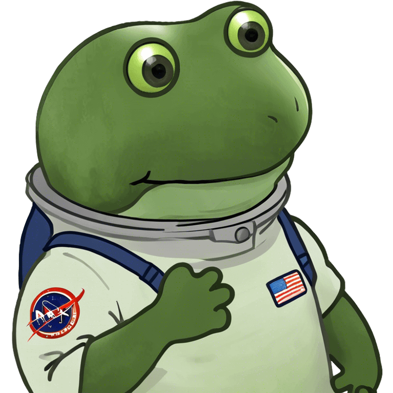 green frog in a spacesuit emoji