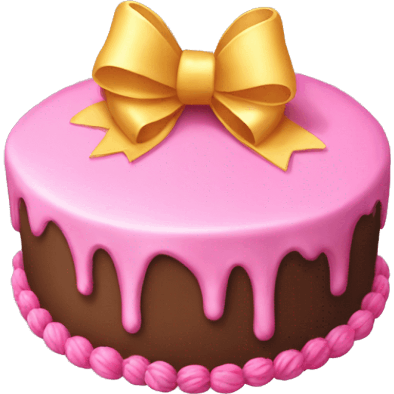 Birthday cake bow emoji