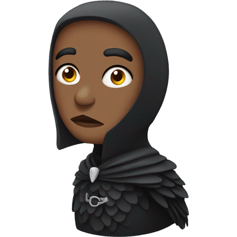 Cartoon raven  emoji