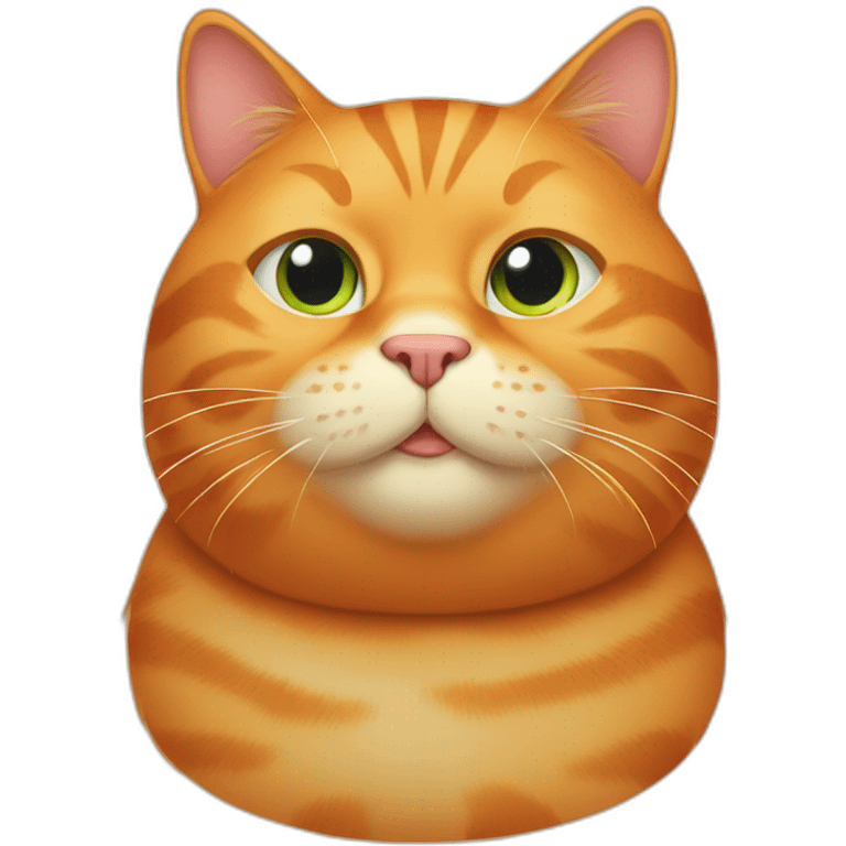 fat orange cat emoji