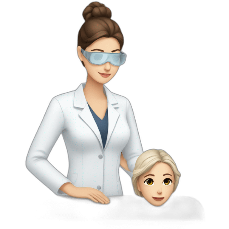 Posh-Radiologist-performing-breast-mri-to-woman emoji