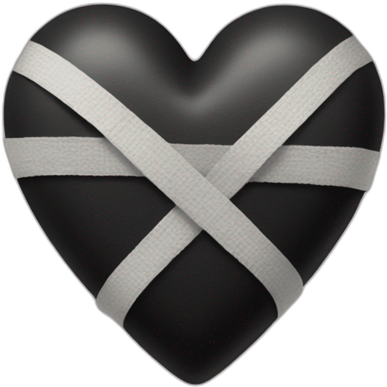 Black heart' with bandage  emoji