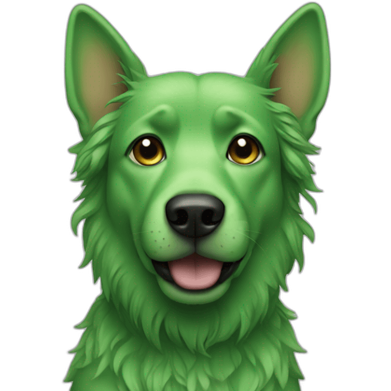 green dog emoji