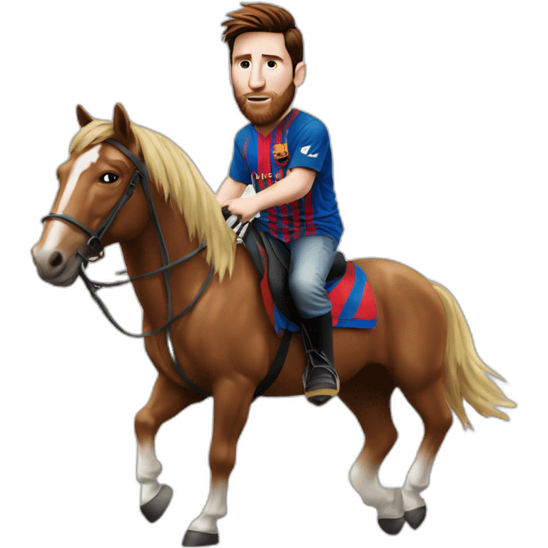 Messi sur un cheval  emoji