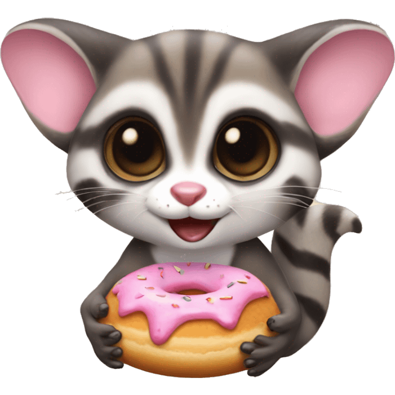 sugar glider holding donut emoji