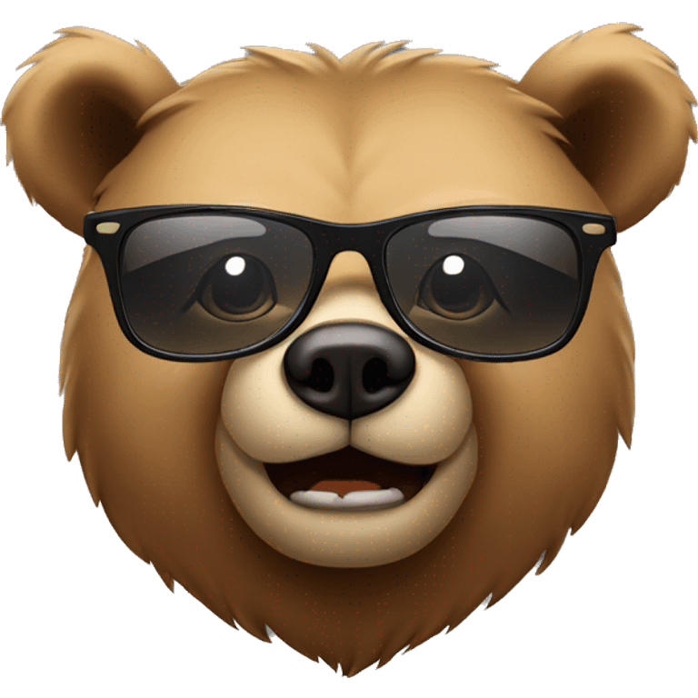 bear in black glasses emoji