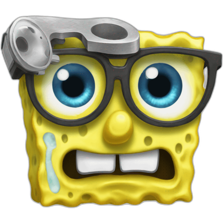 spongebob squarepants as a nerd emoji