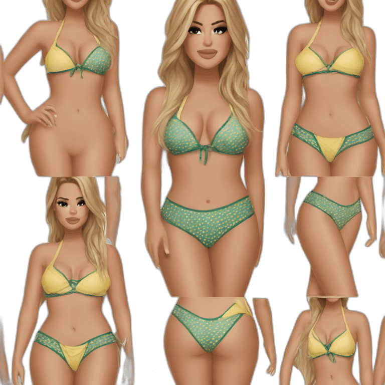 khloe kardashian bikini emoji