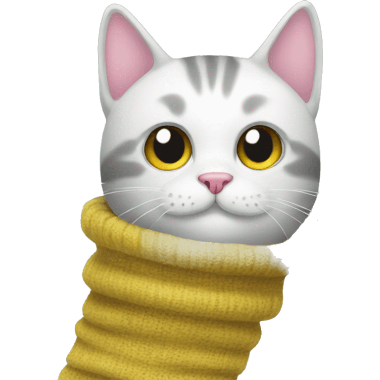 cat in a sock emoji