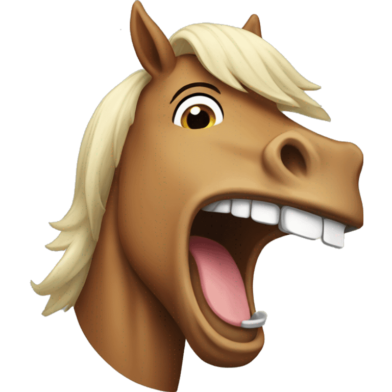 laughing horse emoji