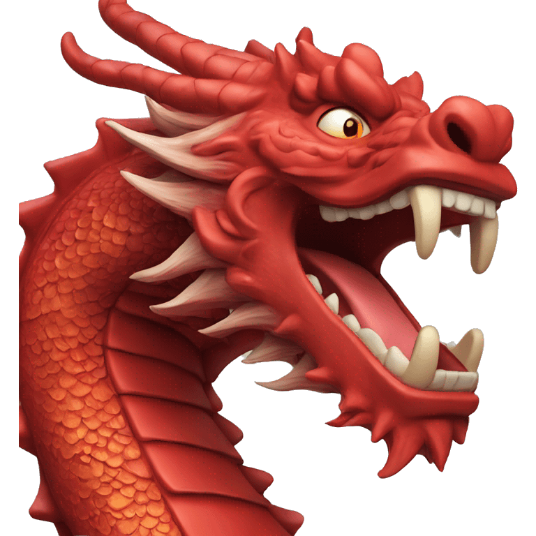 Red-Chinese-dragon-face open mouth emoji