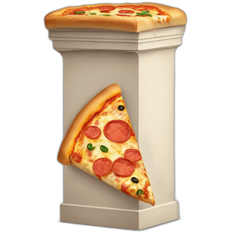 pillar with pizza box emoji