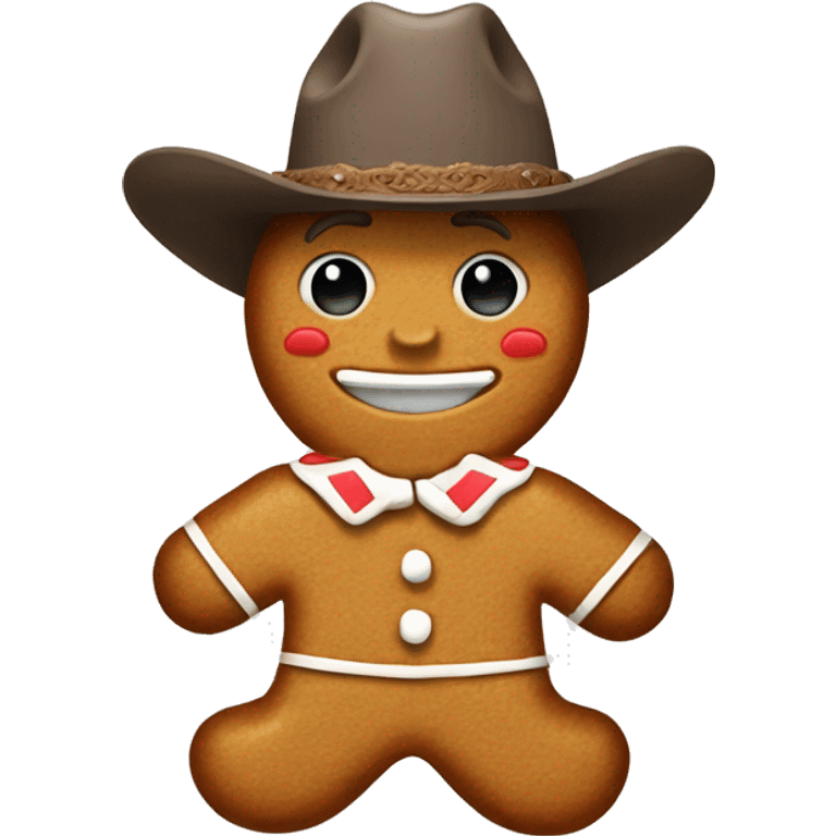 gingerbread man in a cowboy hat  emoji