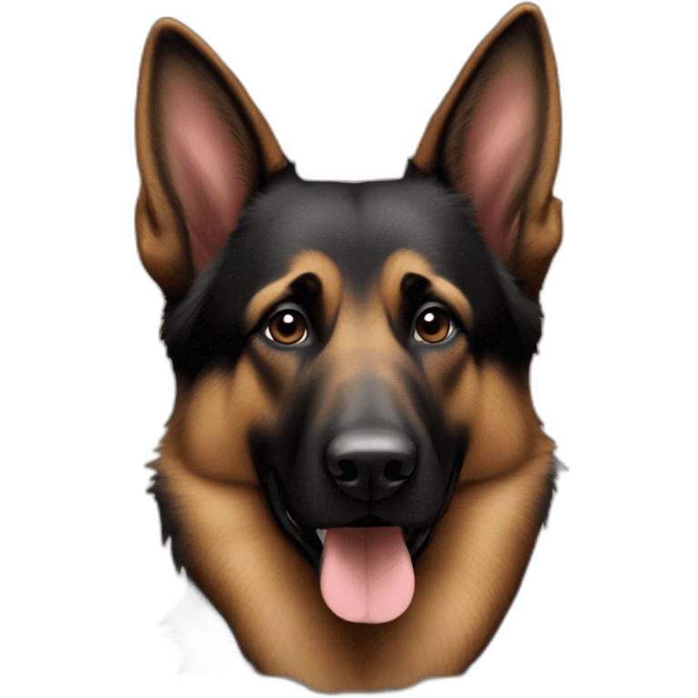 Black and sable German shepherd dog emoji