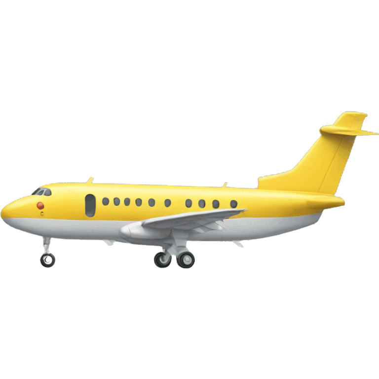 A yellow airplane aside emoji