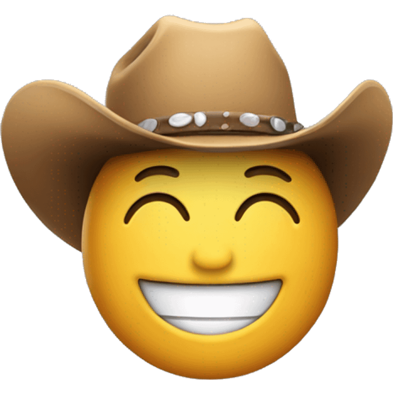 Laughingemoji wit cowboy hat emoji