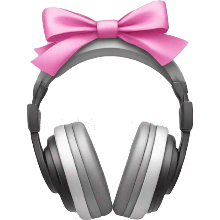 Headphones with pink bows  emoji