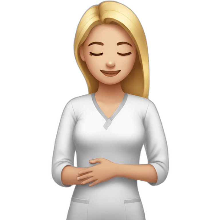 Girl doing a massage emoji