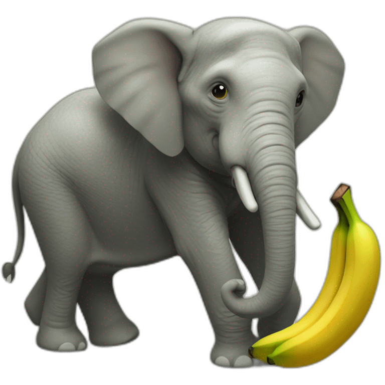 Banane sur un éléphant emoji