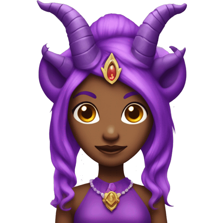 purple devil princess with tiara between horns emoji