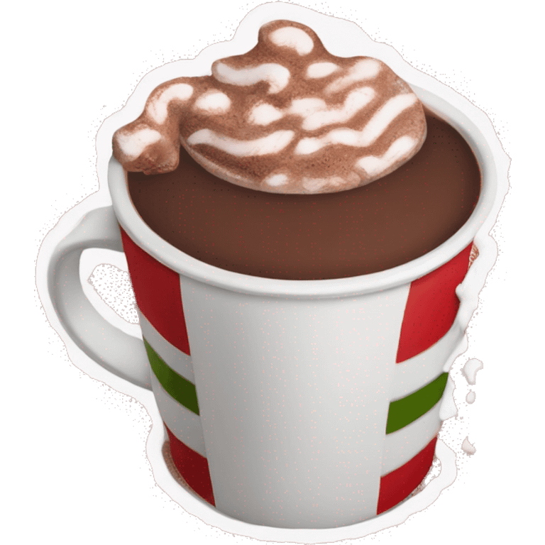 Christmas red cup with hot chocolate  emoji