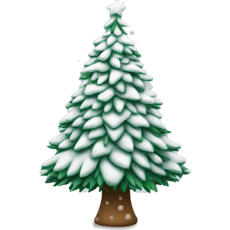 Snowy Christmas tree emoji