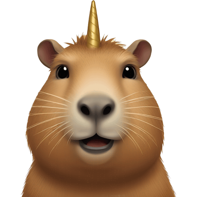 capybara with unicorn horn emoji