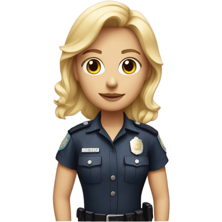 Blonde female in pink rainbow police outfit emoji