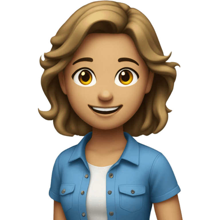 smiling girl with blue shirt that says Central Heights emoji