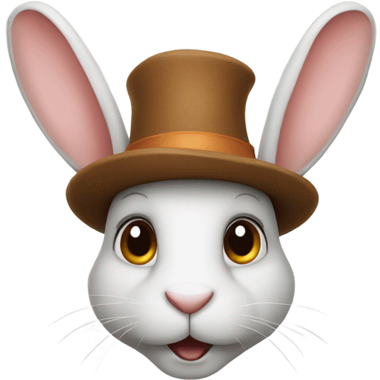 rabbit with hat emoji