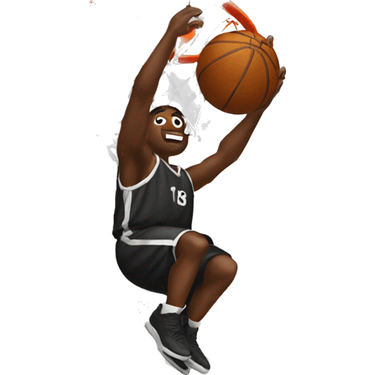 black man dunk basket emoji