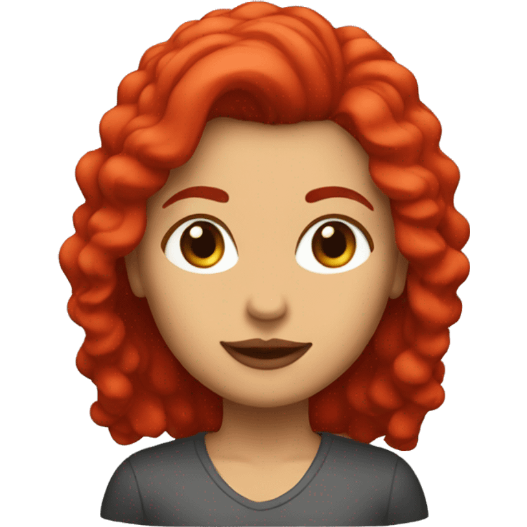 Mujer con el pelo rojo emoji