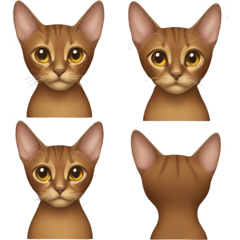 Abyssinian cat emoji