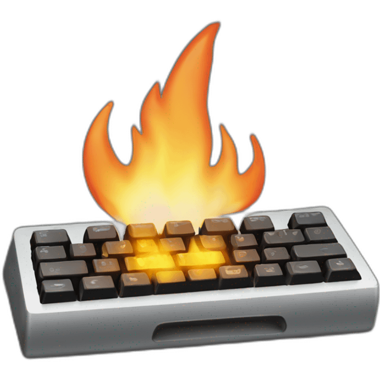 escape keyboard touch in fire emoji