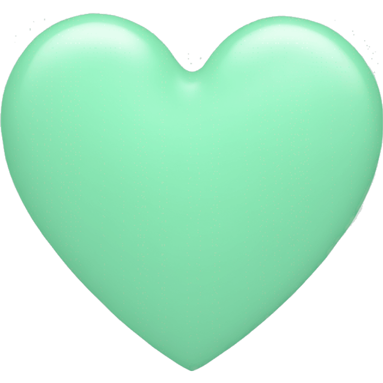 Mint green heart pastel pale emoji