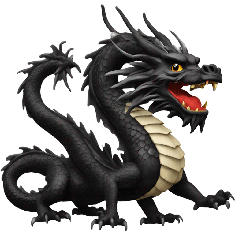 china dragon black emoji