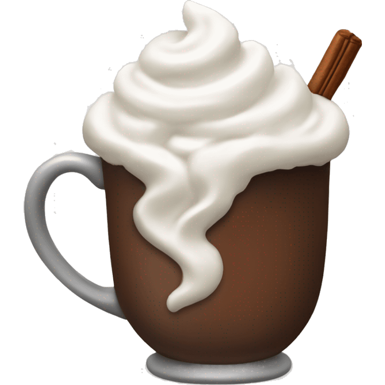 Hot cocoa with whipped cream emoji