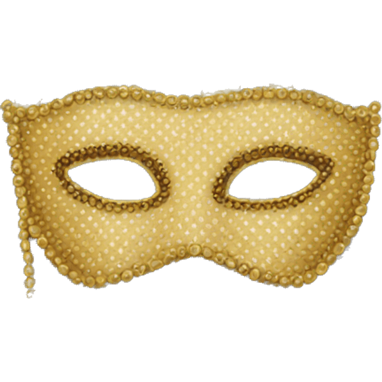 gold beaded masquerade mask  emoji