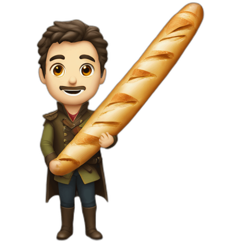 Arno-Dorian baguette de pain verre de vin emoji